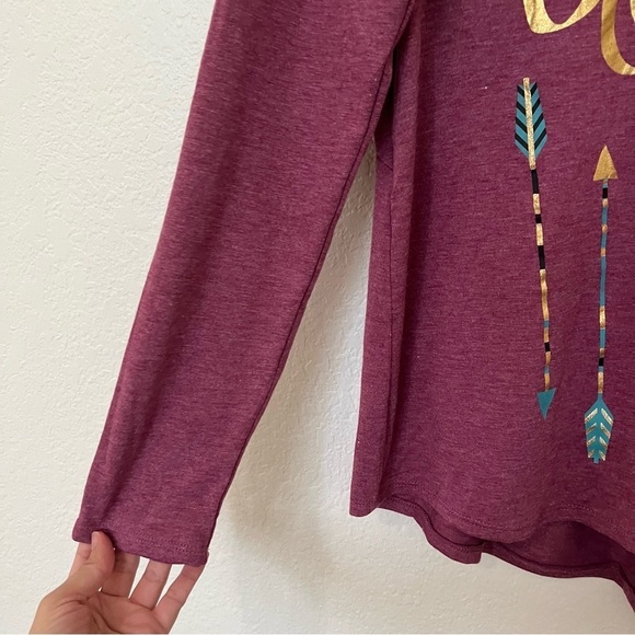 2/$30 Self Esteem Long Sleeve Flowy "LOVE" blouse top SZ L NWT - Picture 3 of 12